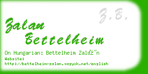zalan bettelheim business card